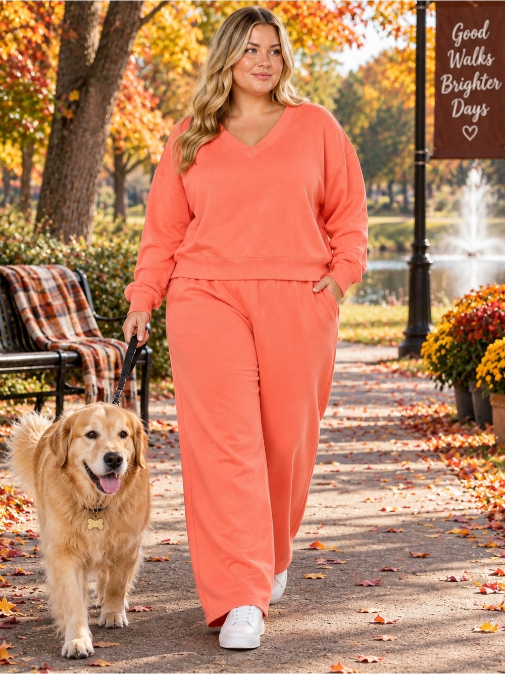 🔥 25% OFF! Coral Plus Size 2X Jogger Set – $24 Retail